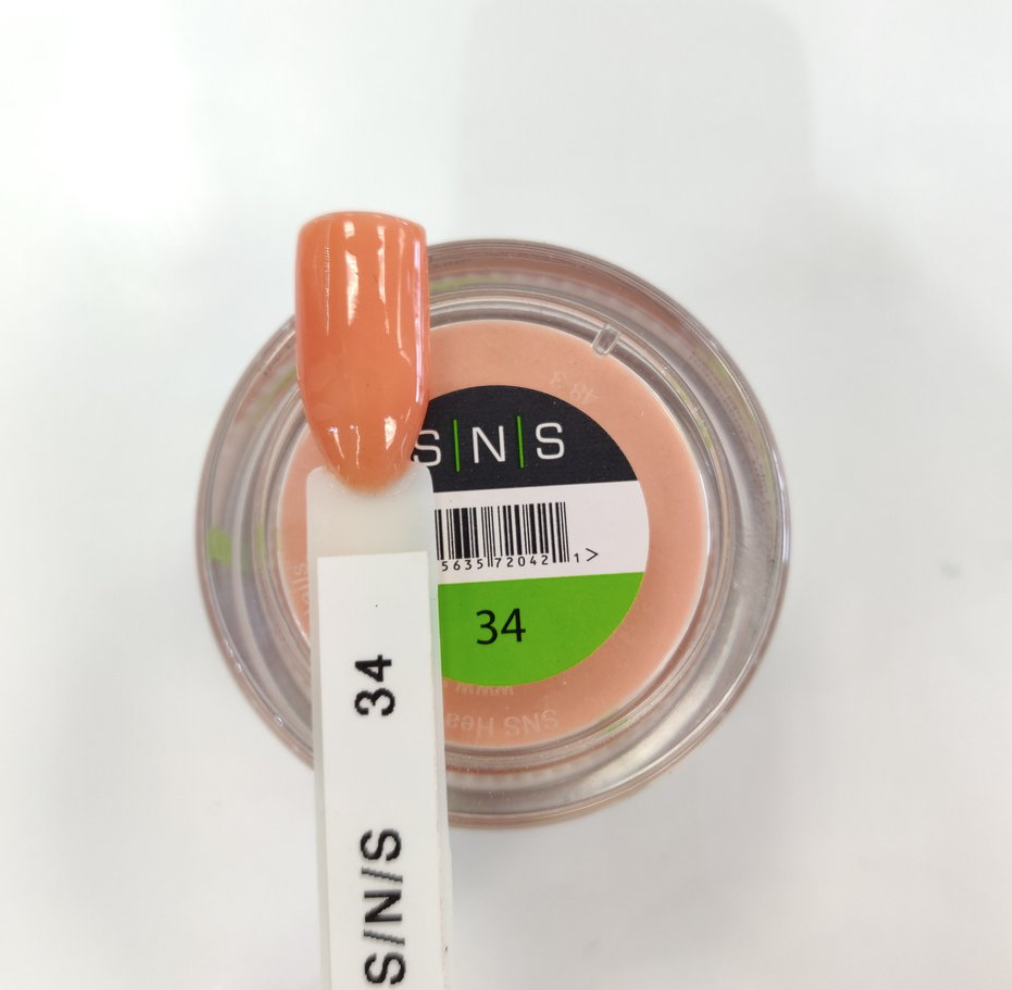 SNS Nails # 34 Mandarin Orange 28g (1oz) | Gelous Dipping Powder