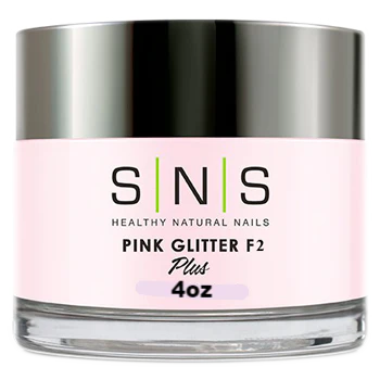 SNS Nails Pink Glitter F2 - Nagelbett 112g (4oz) | SNS Nails Dipping Powder System