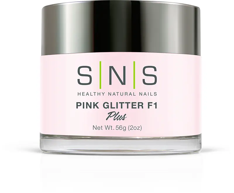 SNS Nails Pink Glitter F1 - Nagelbett 56g (2oz) | Dipping Powder System